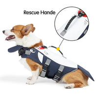 Load image into Gallery viewer, Dog life jacket vest Shark face print