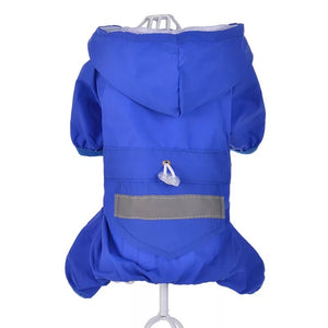 Raincoat Hooded Reflective Waterproof Jacket for  Small Dogs