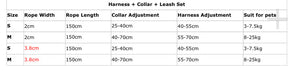 Leash , collar and Harness set