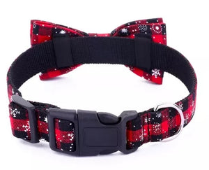 Christmas Dog collar with Bowknot