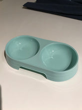 Load image into Gallery viewer, Plastic pet bowl double ( Small Dog or Cat )