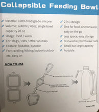 Load image into Gallery viewer, Dog Bowl Foldable portable Dog water and Food Bowl