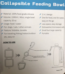 Dog Bowl Foldable portable Dog water and Food Bowl
