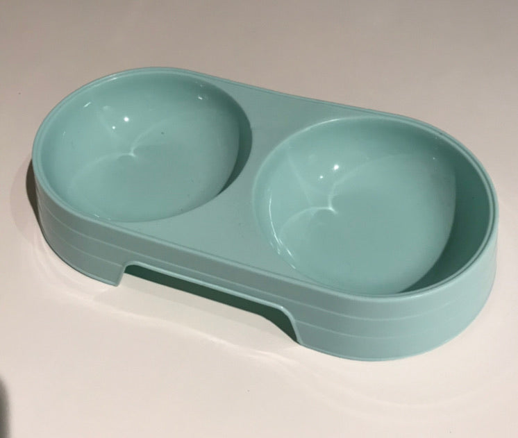Plastic pet bowl double ( Small Dog or Cat )