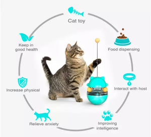 2in 1 interactive Cat food Dispensing ball