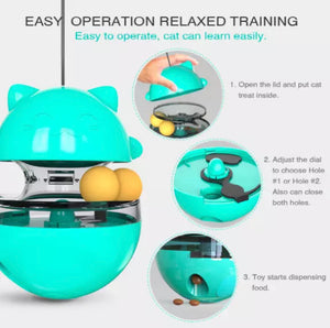2in 1 interactive Cat food Dispensing ball